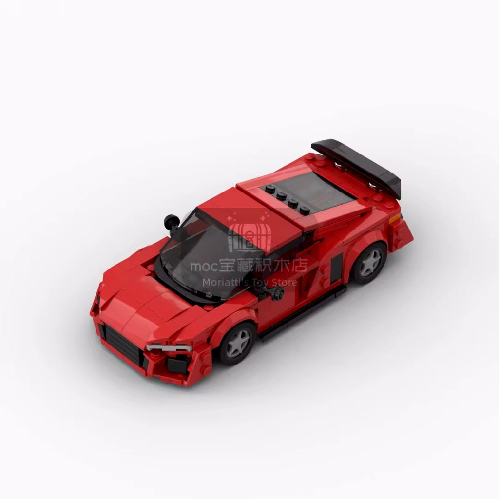 MOC Supercar R8 412Pcs Racing Racer Building Blocks Brick Creative Garage Toys for Boys Gifts