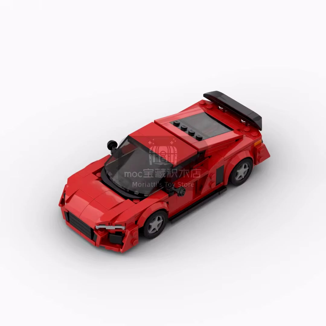 MOC Supercar R8 412Pcs Racing Racer Building Blocks Brick Creative Garage Toys for Boys Gifts