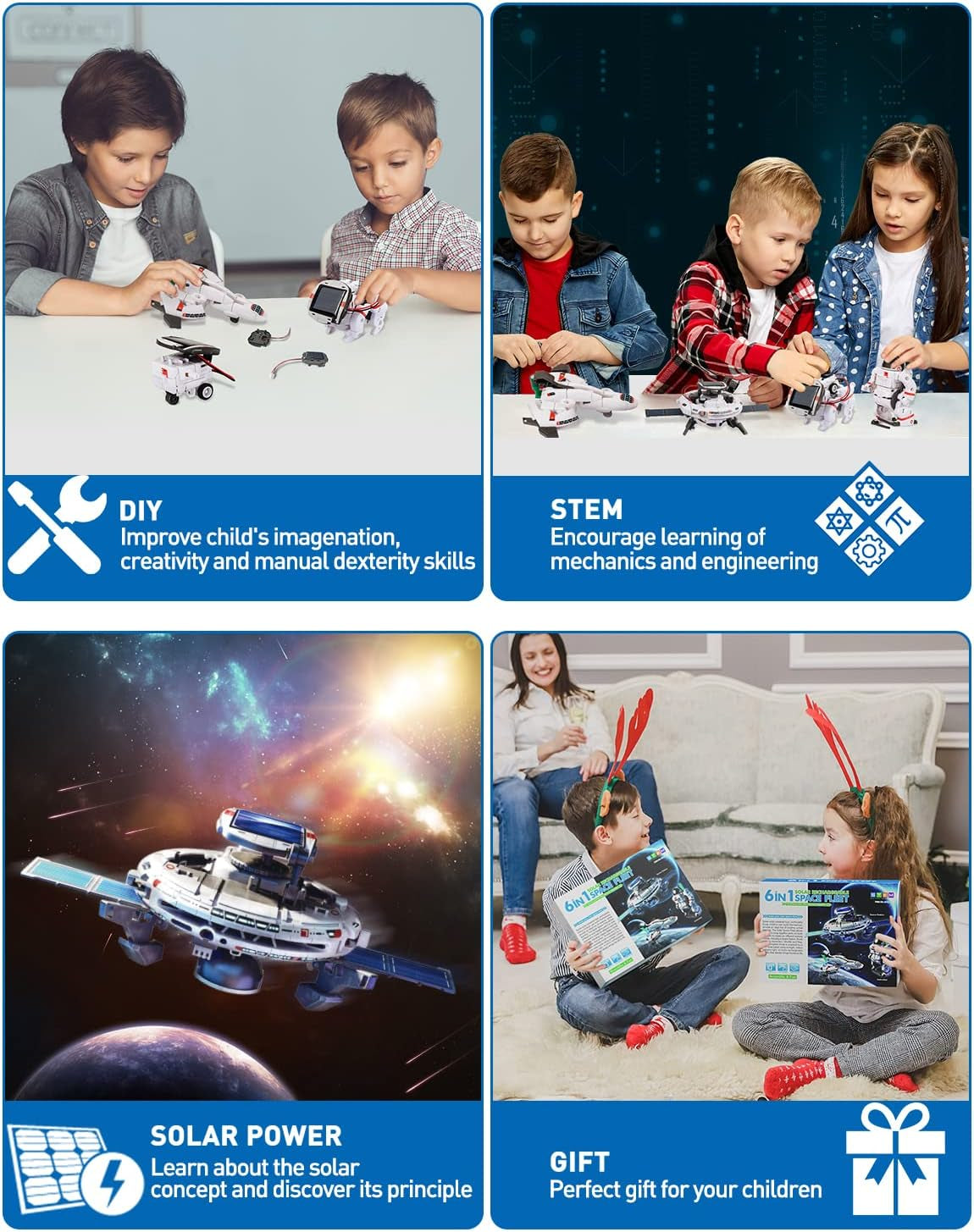 12-In-1 STEM Solar Robot Kit - STEM Projects for Kids Ages 8-12, Learning Educational Science Kits, DIY Building Toys, Birthday for 8 9 10 11 12 13 Year Old Boys Girls