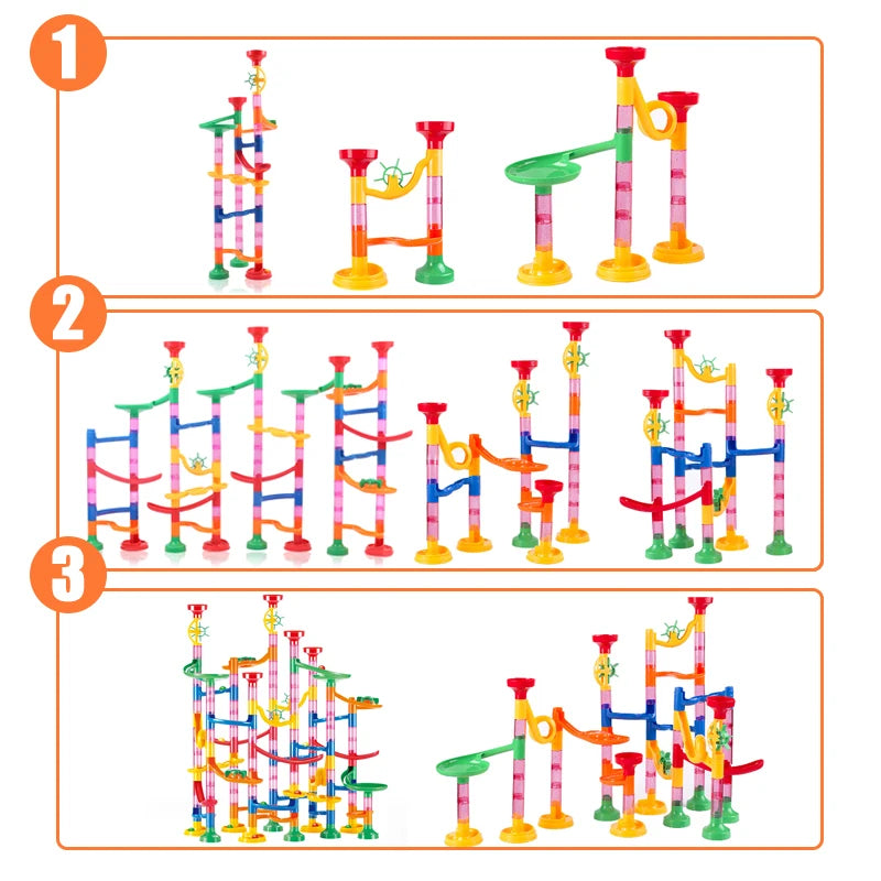 29-142PCS Marble Run Building Blocks Marbles Slide Toys for Children DIY Creativity Constructor Educational Toys Children Gift