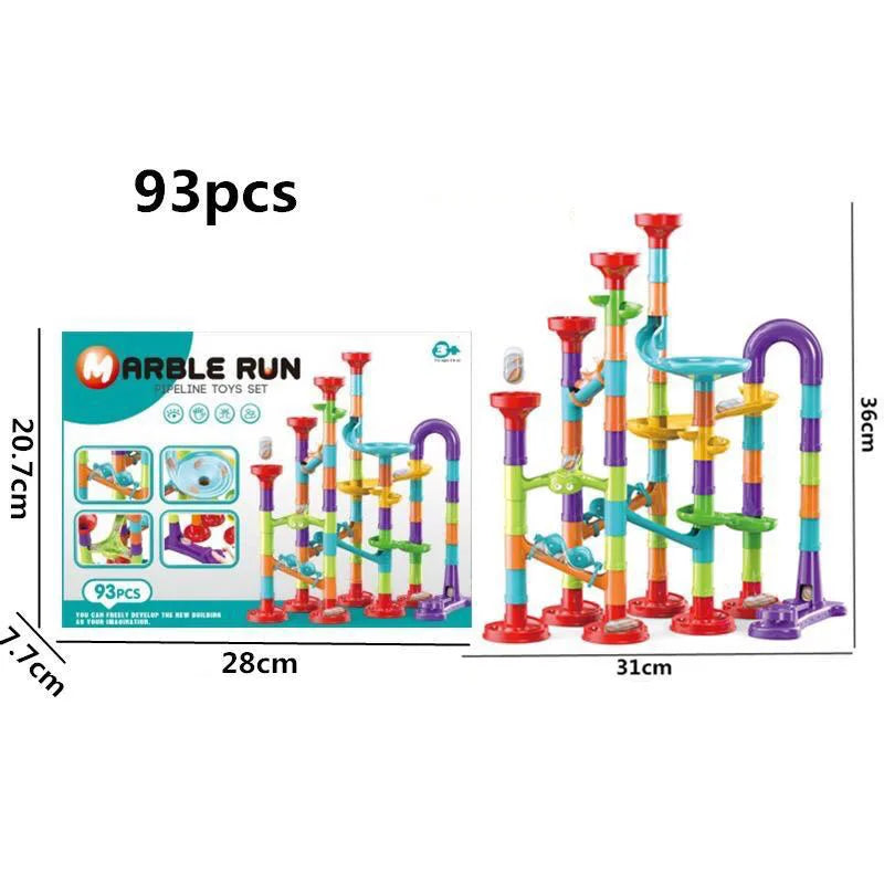 29-142PCS Marble Run Building Blocks Marbles Slide Toys for Children DIY Creativity Constructor Educational Toys Children Gift