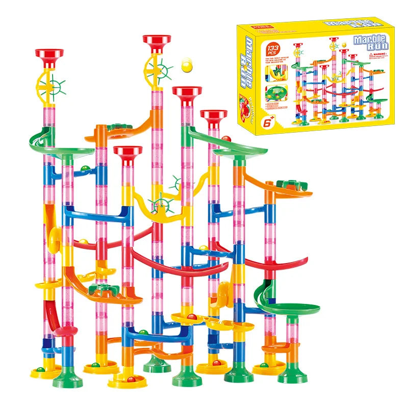 29-142PCS Marble Run Building Blocks Marbles Slide Toys for Children DIY Creativity Constructor Educational Toys Children Gift