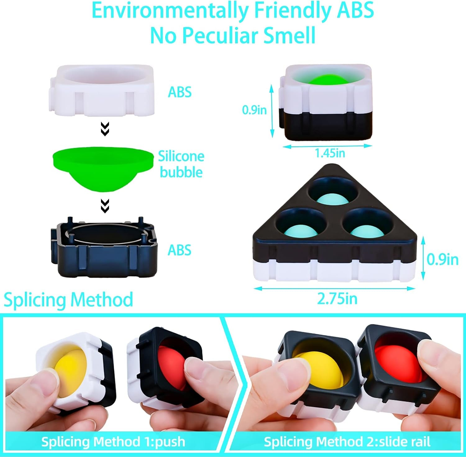 Pop Fidget Sensory Toys,  20 Pcs Puzzles Building Blocks Fidget Toys Pack Autism Stress Relief Toy for Kids Children Adults