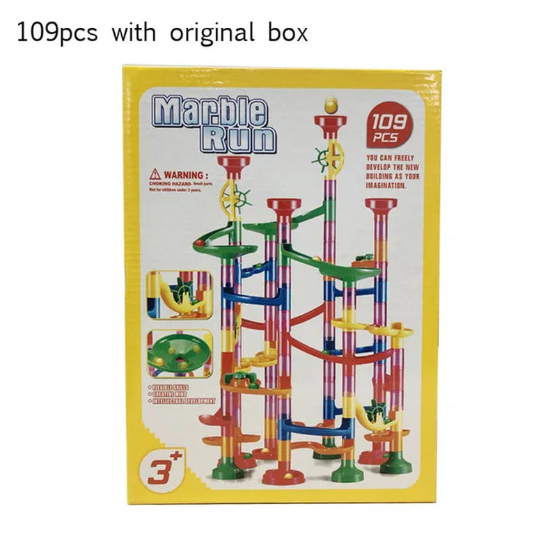 29-142PCS Marble Run Building Blocks Marbles Slide Toys for Children DIY Creativity Constructor Educational Toys Children Gift