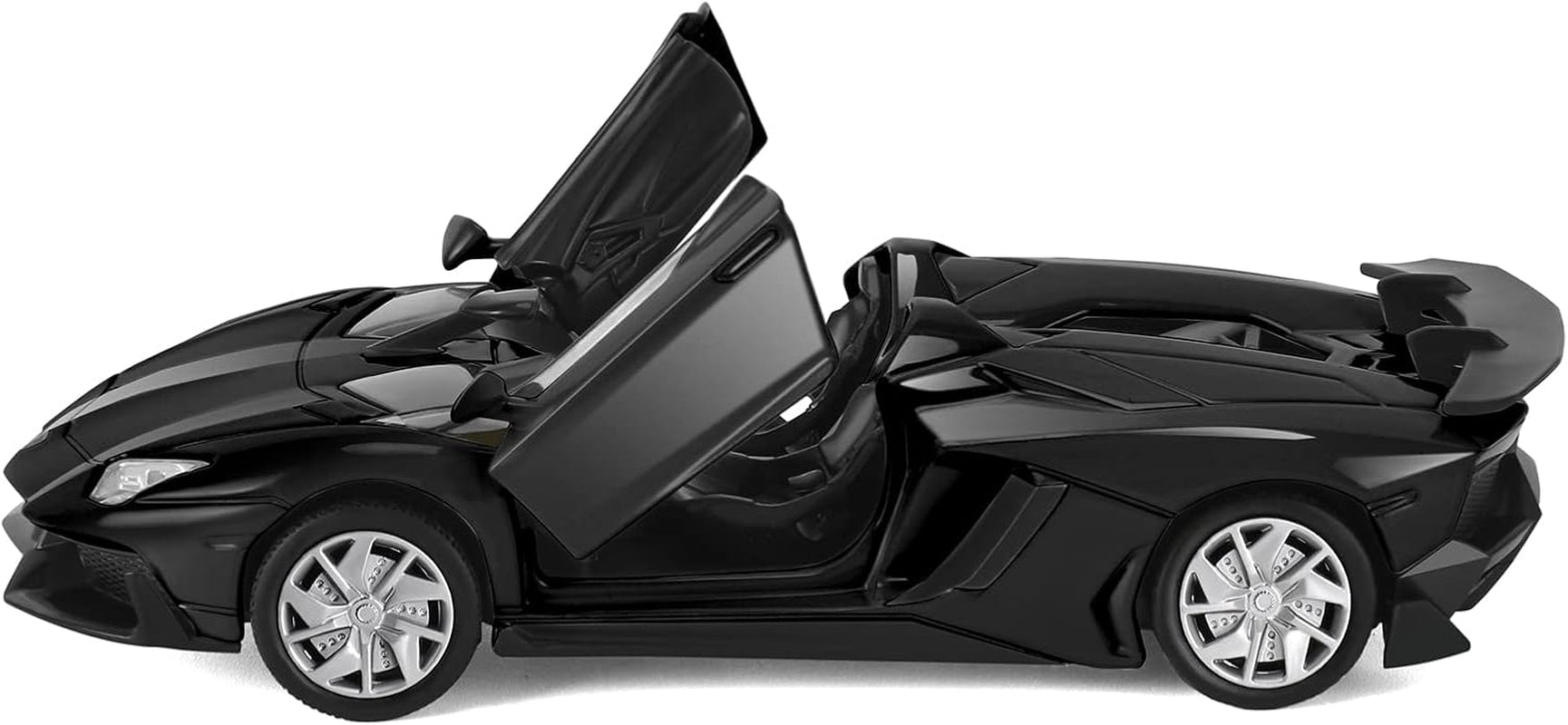 Toy Car 1/32 Roadster Metal Die-Cast Model Car with Sound and Light for 3 4 5 6 7 Year Old Boy Toy (Black)