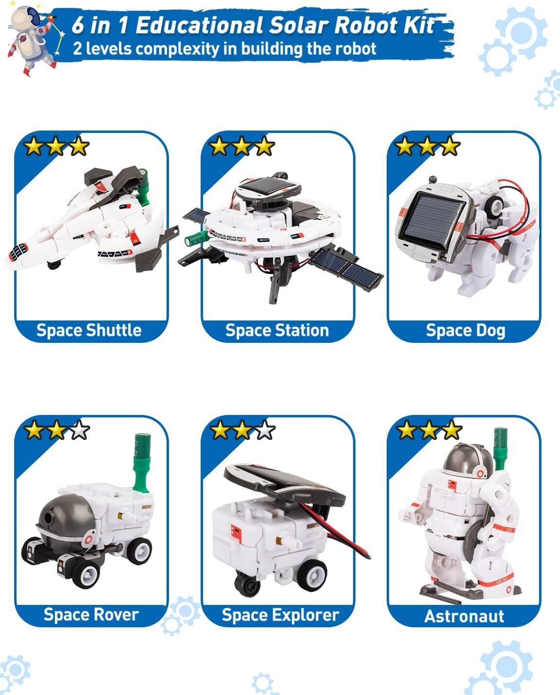 12-In-1 STEM Solar Robot Kit - STEM Projects for Kids Ages 8-12, Learning Educational Science Kits, DIY Building Toys, Birthday for 8 9 10 11 12 13 Year Old Boys Girls