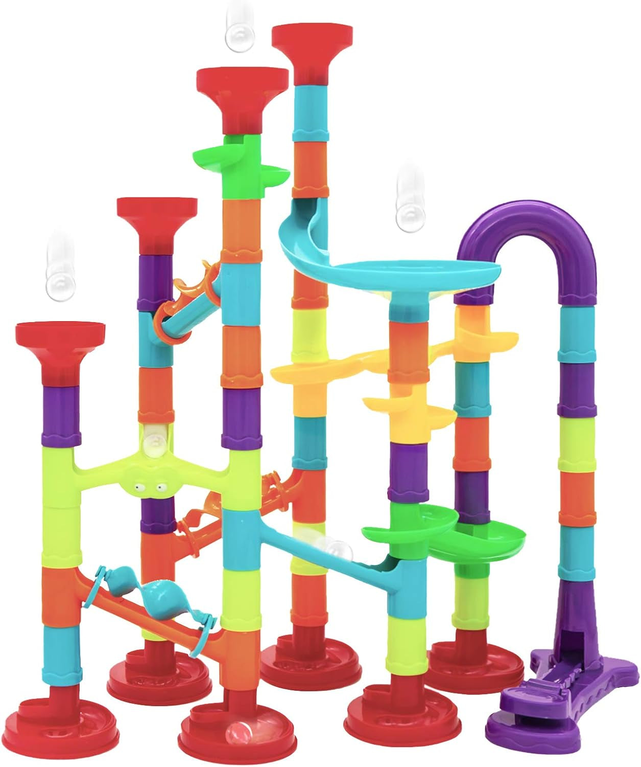 Marble Run Set for Kids - 93Pcs Marble Maze Track Race Game Construction Buliding Blocks Toys, STEM Educational Toys Gift for Boys Girls Age 3 to 12