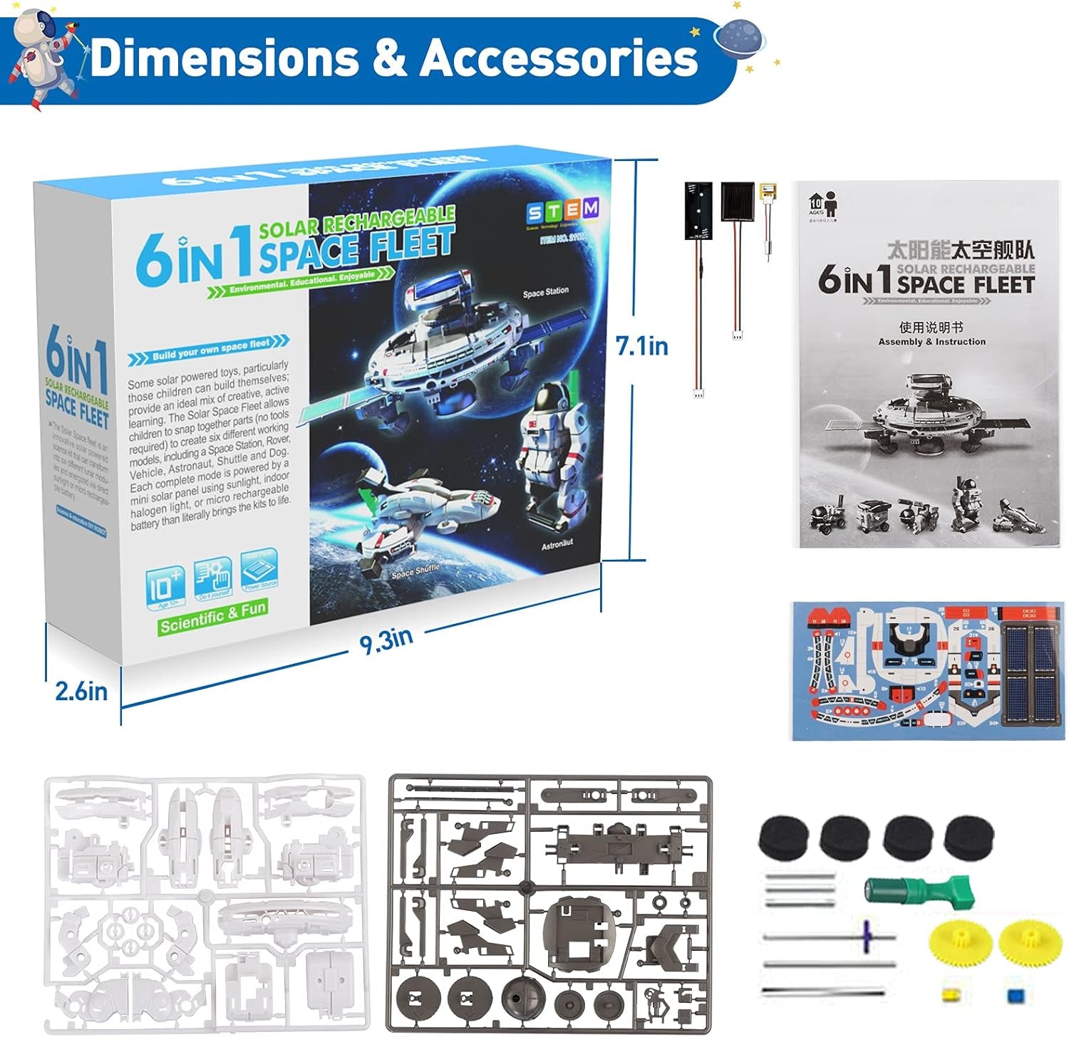 12-In-1 STEM Solar Robot Kit - STEM Projects for Kids Ages 8-12, Learning Educational Science Kits, DIY Building Toys, Birthday for 8 9 10 11 12 13 Year Old Boys Girls