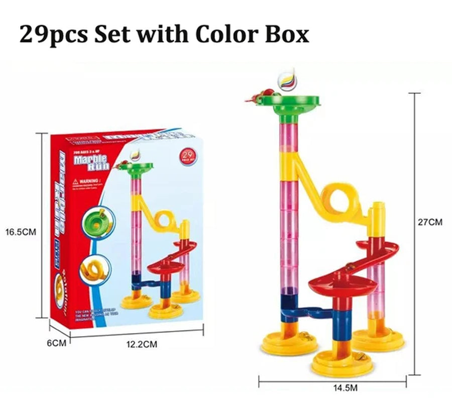 29-142PCS Marble Run Building Blocks Marbles Slide Toys for Children DIY Creativity Constructor Educational Toys Children Gift